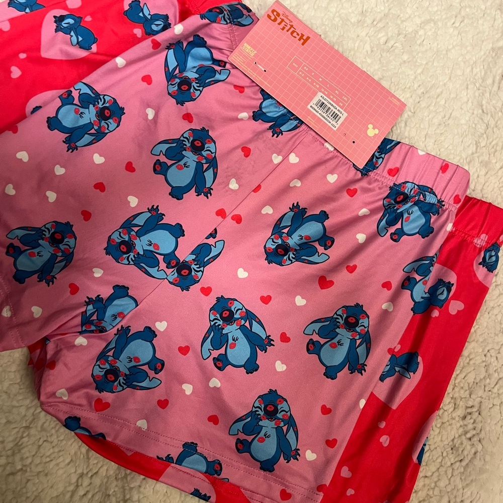 Disney Stitch Boyfriend Boxers 2-Piece Set Women Large - Picture 12 of 13